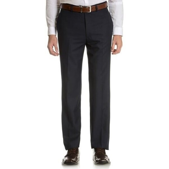 Tommy Hilfiger Tailored Trim Fit Dress Pants Mens 32x32 Blue Patterned Suit NEW - Picture 1 of 9